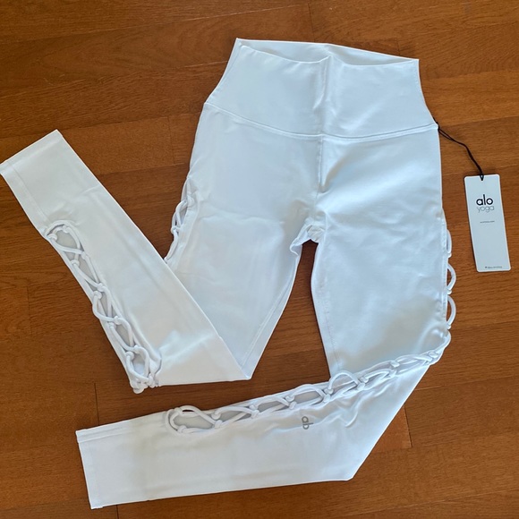 Alo Yoga Interlace Legging - white M - Picture 2 of 6